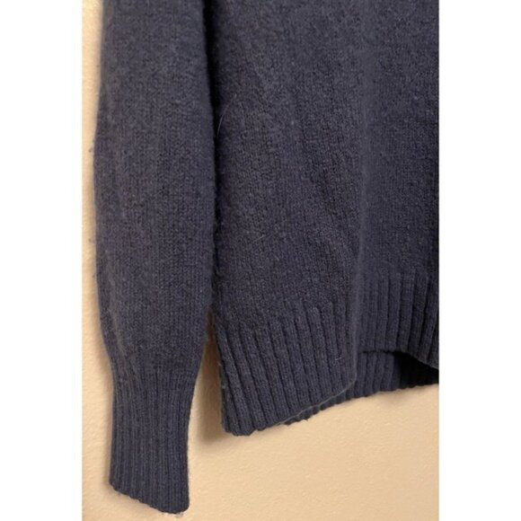 360 Cashmere V Neck Wool & Cashmere‎ Blend Sweater Dark Blue Navy Women's Size M - Picture 8 of 11